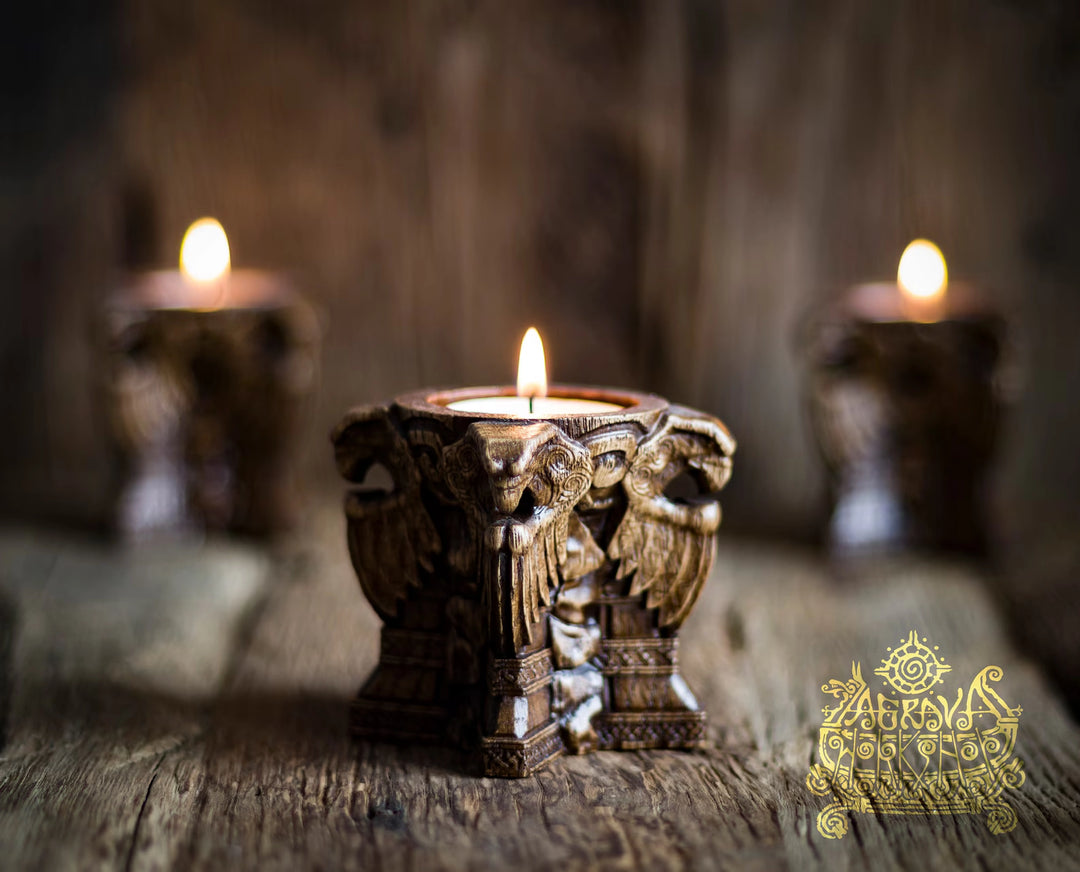 Candle holder Eagle totem