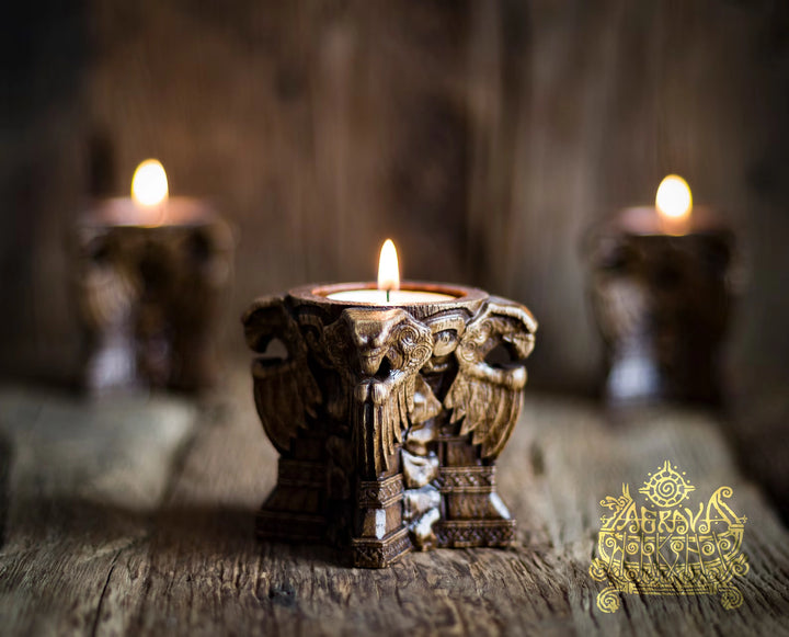 Candle holder Eagle totem