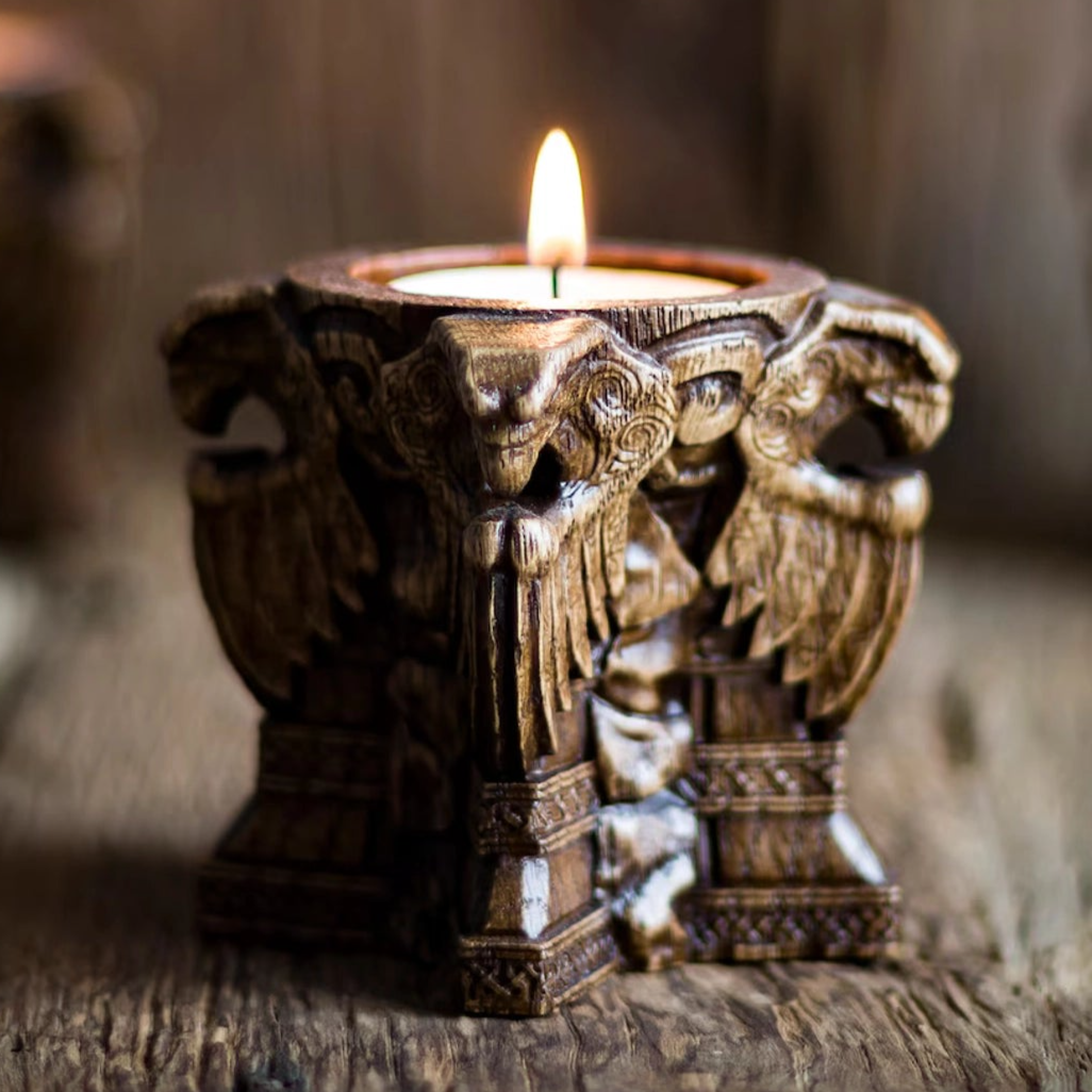 Candle holder Eagle totem