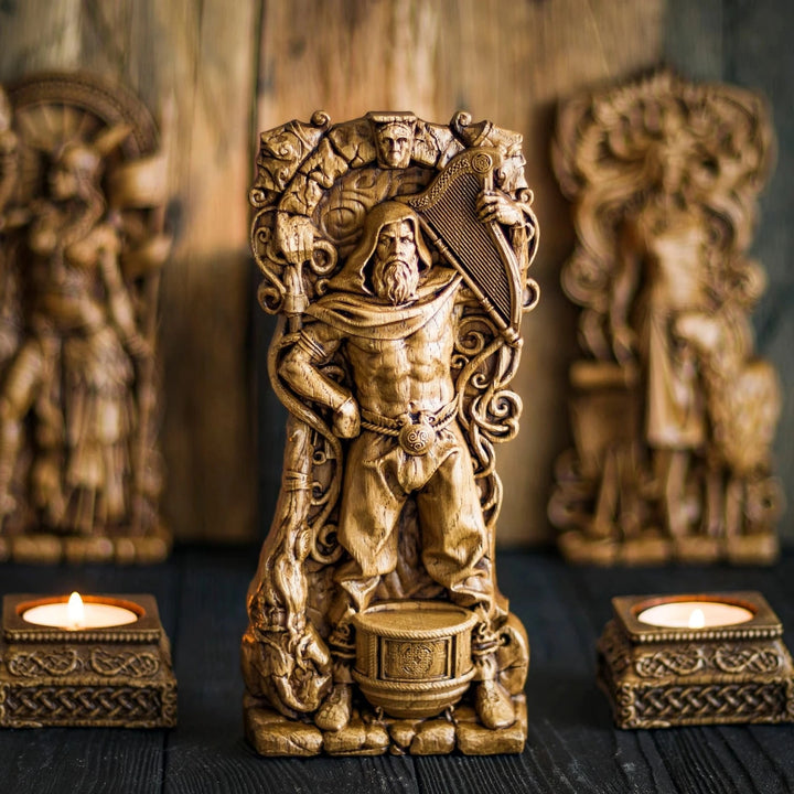 Dagda wooden statue from oak