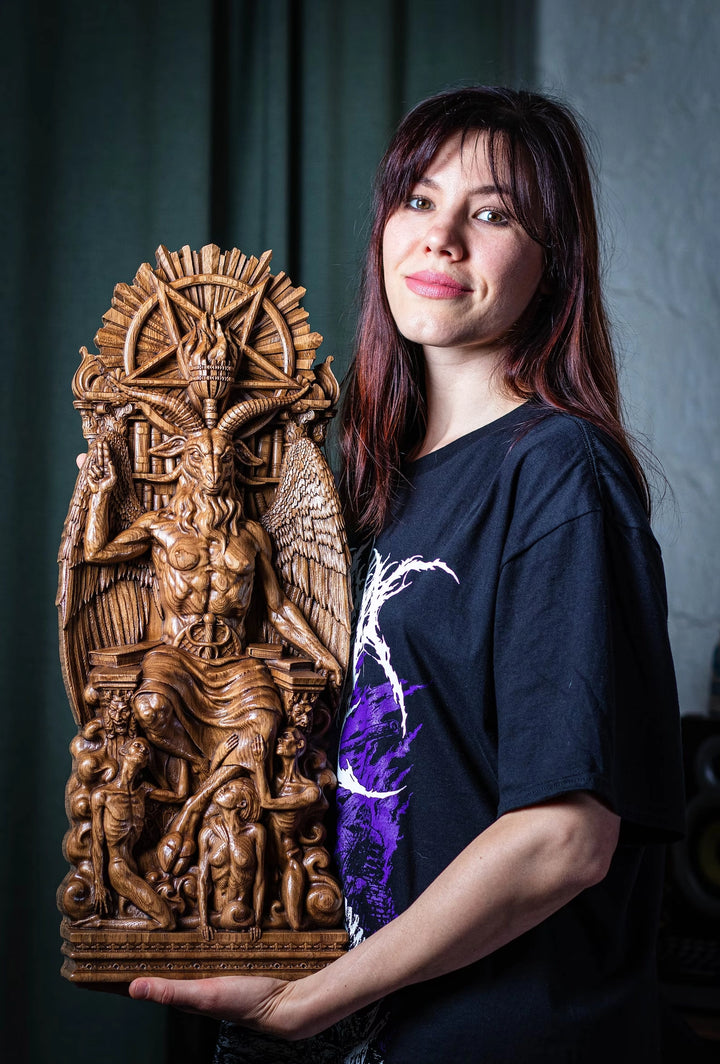 Baphomet LARGE Statue from oak